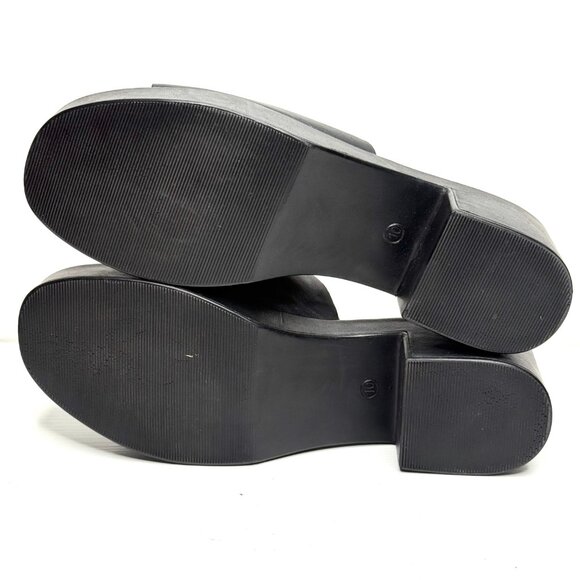 Seychelles One Of A Kind Leather Mule Slides Platform Heeled Sandals Womens 10 - Picture 10 of 10